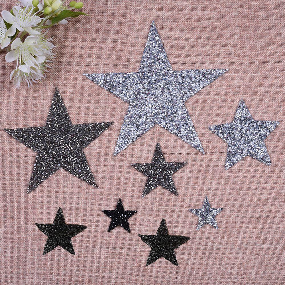 Star Motifs Thermal Transfer Pentagram Sticker Rhinestone Patches Clothing Accessories Hotfix