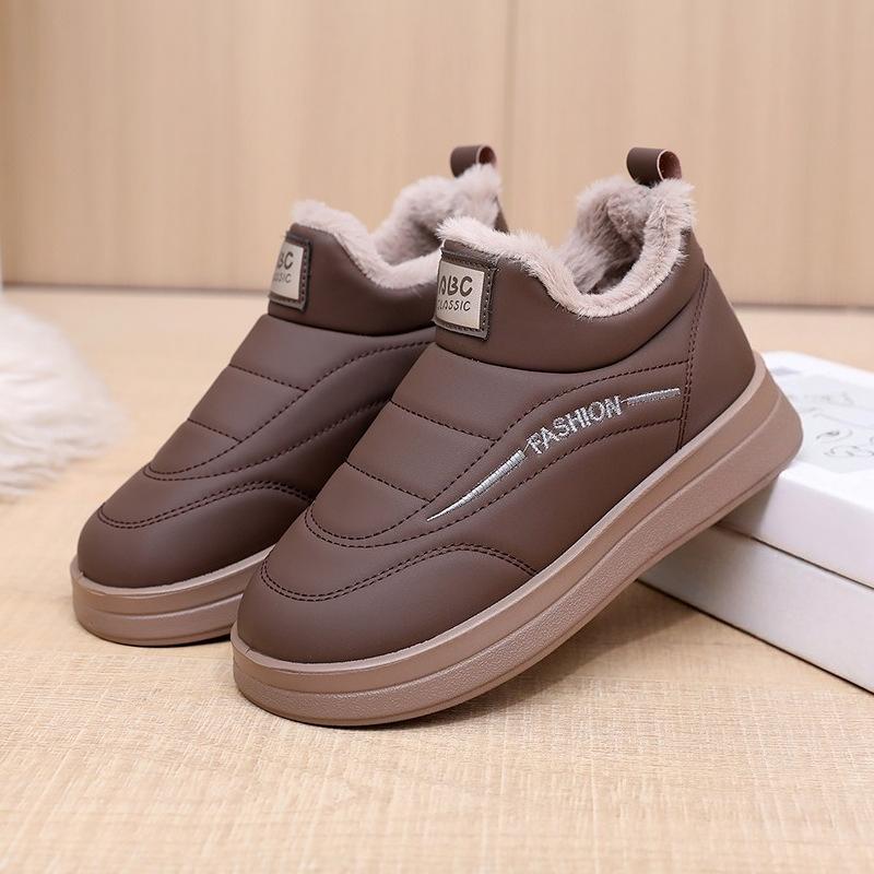 Зимние ботинки Женская обувь Флисовые и утепленные теплые ботинки Повседневные и универсальные хлопковые ботинки 41 темный кофе 1939₽