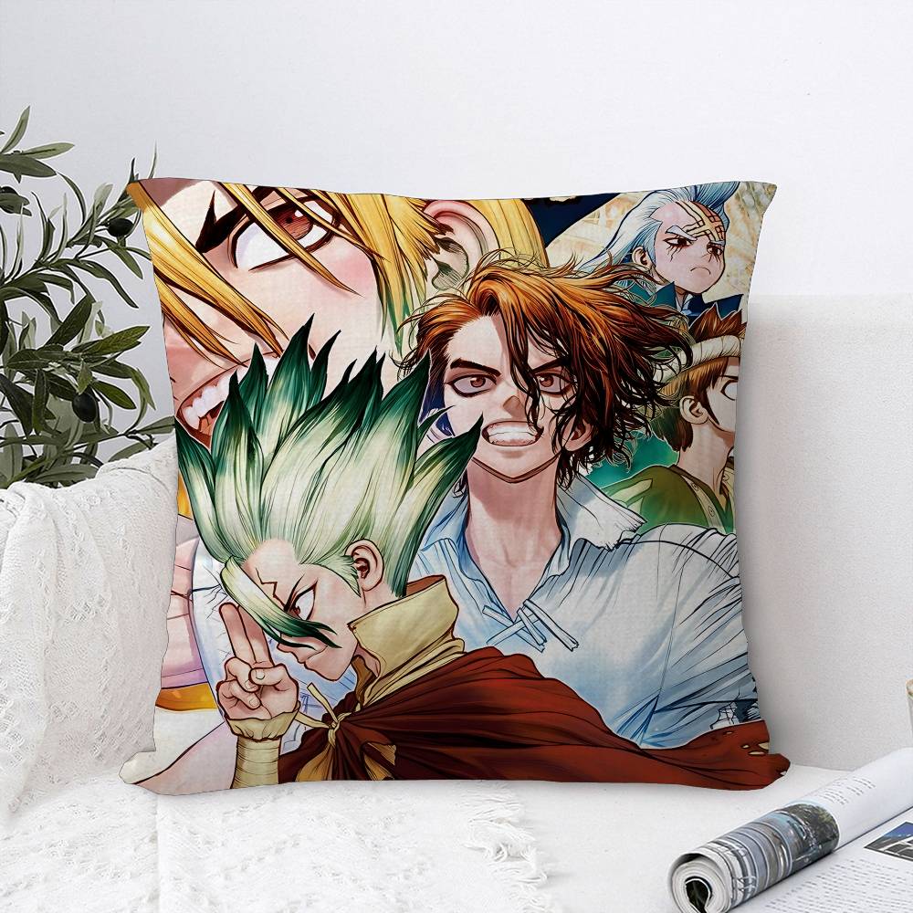 Anime Dr S-STONE-E Cushion Cover Inches Farmhouse Decor Home Throw Pillow Covers For Couch Decorations