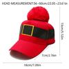 Christmas Baseball Hat Unisex Cosplay Costume Lovely Bobbles Santa Hat Stage Props Hat Festival Headwear for Adult Teens