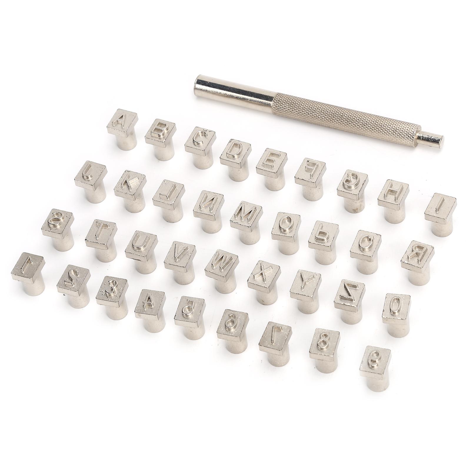 

37 шт. Пуансоны для алфавита из легированной стали, цифры, сделай сам, ручной инструмент для кожи для сумок ручной работы