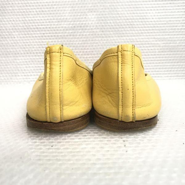 TOCCA Leather Ballet Flat Shoes Pumps Japan Size 6 Yellow(USED)