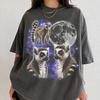 Maglietta Lunare Vintage del Madagascar, T-shirt Grafica con Animali Celesti, T-shirt Fauna Selvatica Cosmica, Stile Natura Gotico, Maglietta Retro del Madagascar