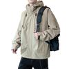 Men's Jacket Casual Spring and Autumn High School College Student Plus Size Premium Jacket Hooded Tooling Jacket