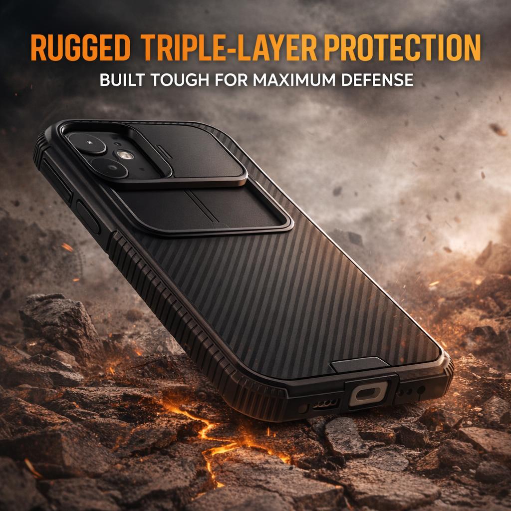 NILLKIN Case For iPhone 17 Pro Max Air 16 14 13 12 Plus Airbag Bumper TPU Frame Raised Edge CA4004