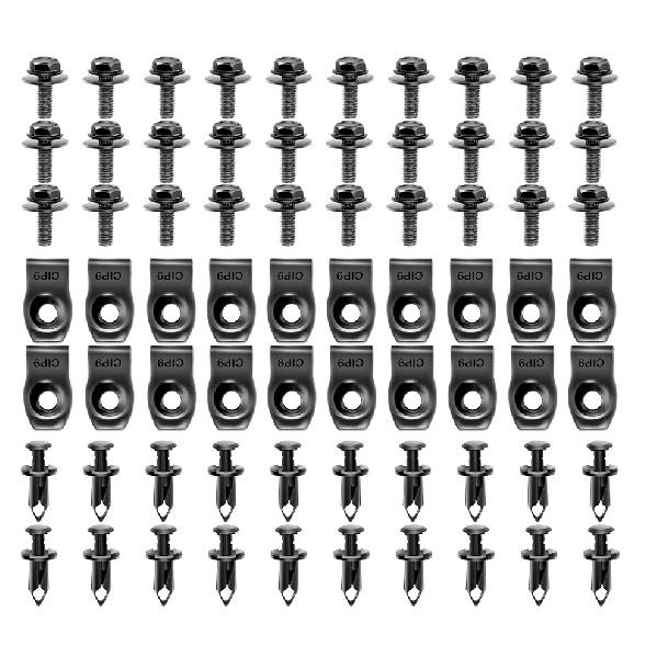 70X Body Bolts & U-nut Clips - M6 Engine Under Cover Splash Shield Guard For KIA