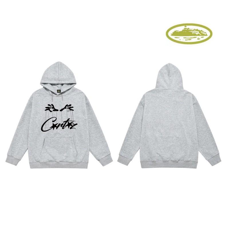CORT Alcatraz Distressed Hoodie Men Streetwear Loose Fit Couple Sweatshirt Winter