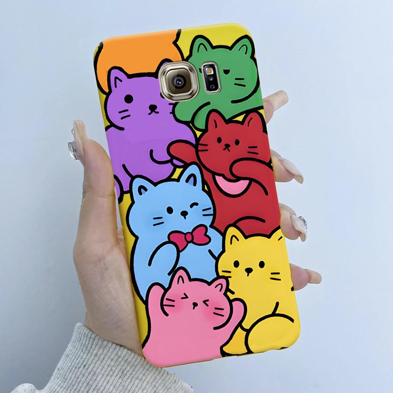 For Samsung Galaxy S6 G920F S6 edge G925F Phone Case Popular Butterfly Flower Girl Design Soft Silicone TPU Back Housing Covers