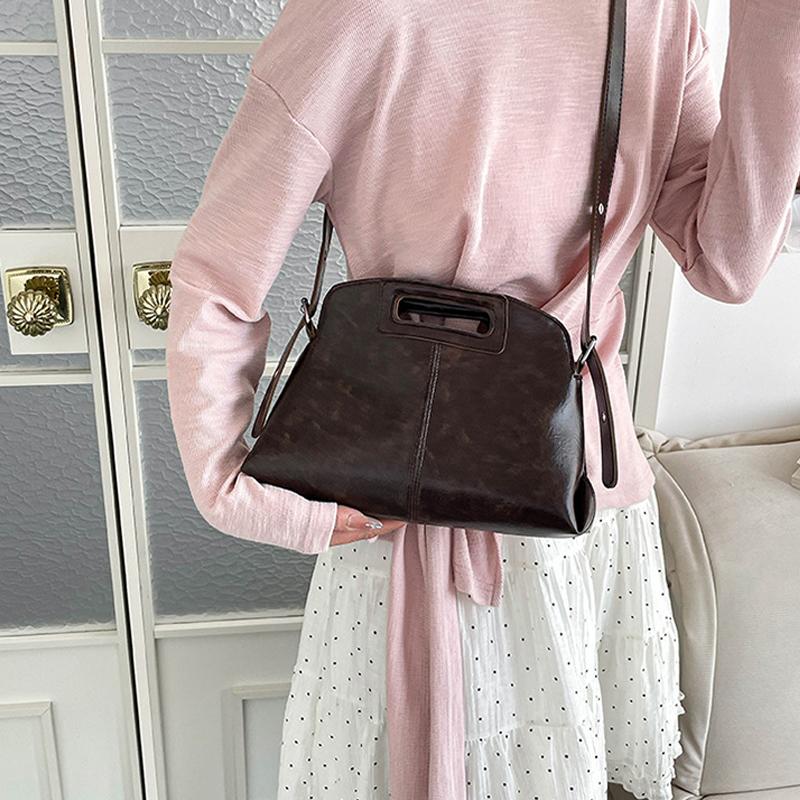 Urban Simple Style Large Capacity Commuter Crossbody Single Shoulder Handbag Retro Fashion Quality PU Crossbody Bag