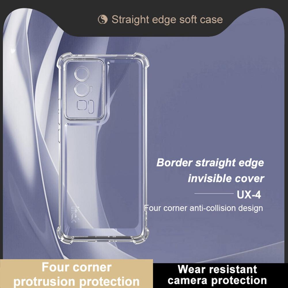 IMAK UX-4 Series TPU Case for Xiaomi Redmi K60 Pro 5G/K60 5G/Poco F5 Pro 5G Straight Frame Clear Phone Cover