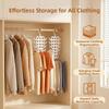 V Shaped Wall Mounted Rack Rotatable Hanger Organizer New Storage Rack  for Wardrobe Dorm Room