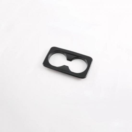 Carbon Fiber Rear Water Cup Holder Frame Cover Trim For KIA Niro 2022 2023 2024