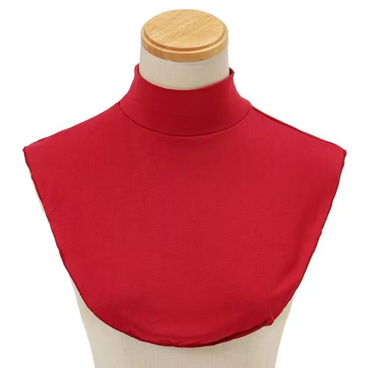 Muslim Hijab Neck Cover Fake Collar Turtleneck Neck for Women False Shirts Collar Cotton Jersey Plain Modal Turtleneck