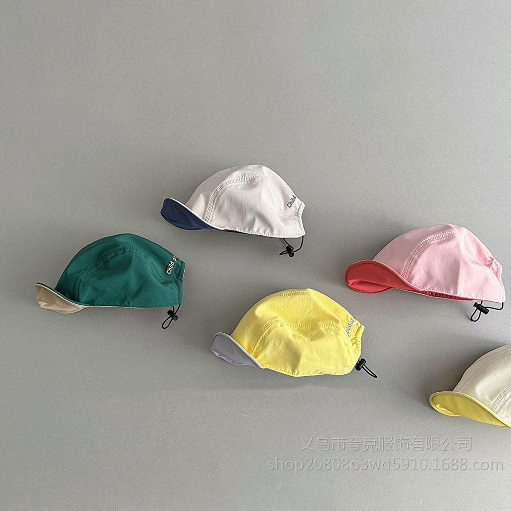 Spring Baby Reversible Soft Brim Cap Unisex Infant Sun Protection Baseball Hat For Boys And Girls