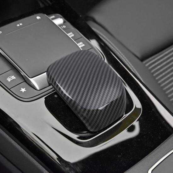 Carbon Fiber ABS Gear Shift Knob Head Cover Trim For Mercedes Benz A-Class