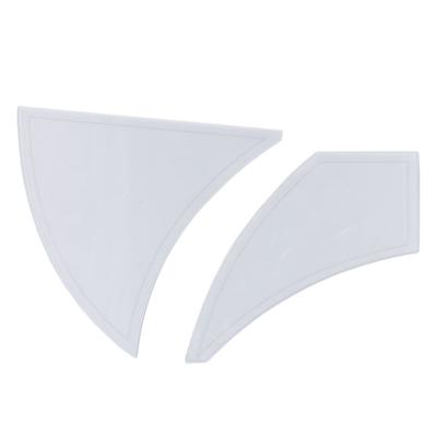 2 PCS Règle de Couture Acrylique Modèle Roue Étoilée Torsadée pour Designers Professionnels et Couturiers 12