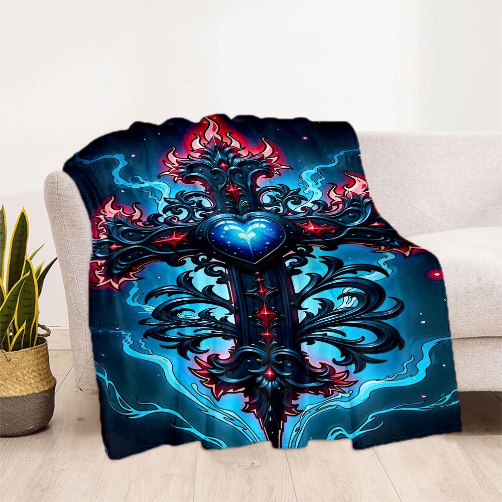 Gothic Style Blanket Ultra-Soft Perfect for Office Bedding Couch All-Season Use Playful Design Gifts For Family Or Friends