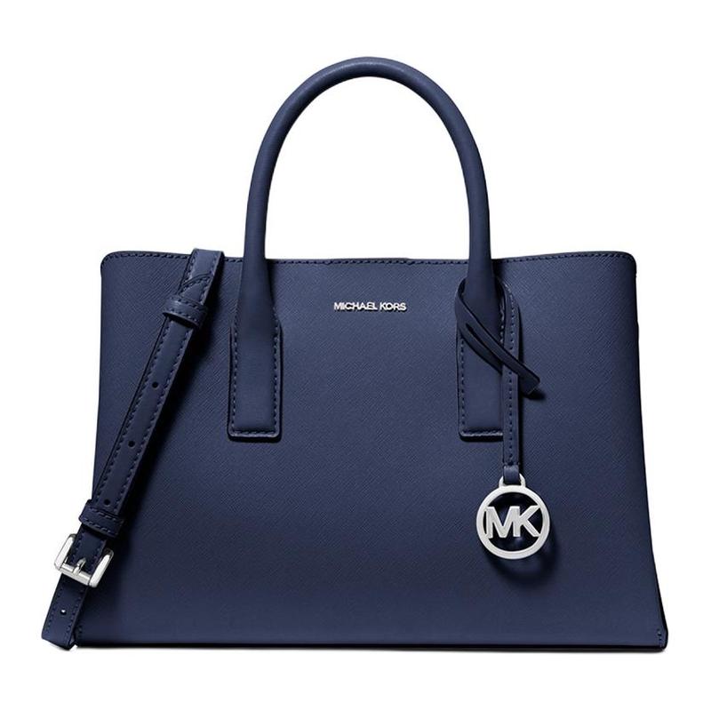 MICHAEL KORS Ruthie RUTHIE Saffiano Logo Cow Leather Handbag Small Women s Navy синий