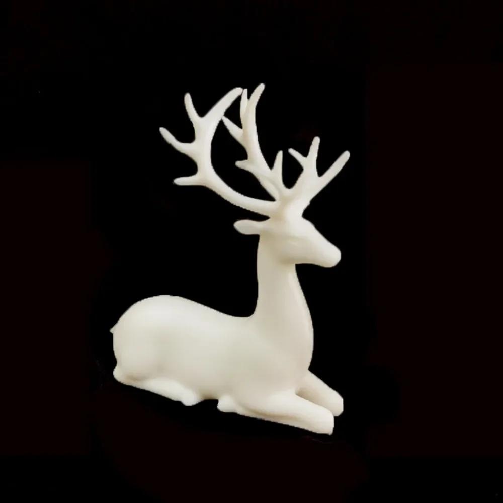 Creative Deer Desktop Ornament Sitting/Standing Position Modern Reindeer Sculpture Exquisite Cute Elk Figurine Table Decor