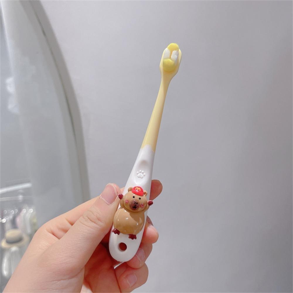 Anime Capybara Toothbrush Soft Fibre Hair Capybara Cartoon Children Toothbrush Toothed Care Eco-Friendly Cleaning Oral Tool