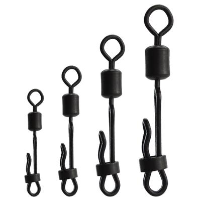 20Pcs Carp Rolling Swivels With Lock Snap Tippet Line Lock Swivels Connector for Quickly Change In Freshwaters Saltwater