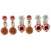 Flower Asymmetrical Enamel Dangle Earrings Creative Bohemian Dangle Earring  Women