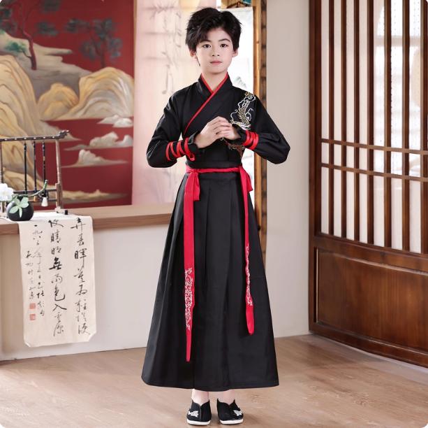 Dance Wear Cosplay Costumes Kung Fu Party Children's Clothing Ethnic Style Vintage Kids Clothes Girls Dress Boy Hanfu Stage