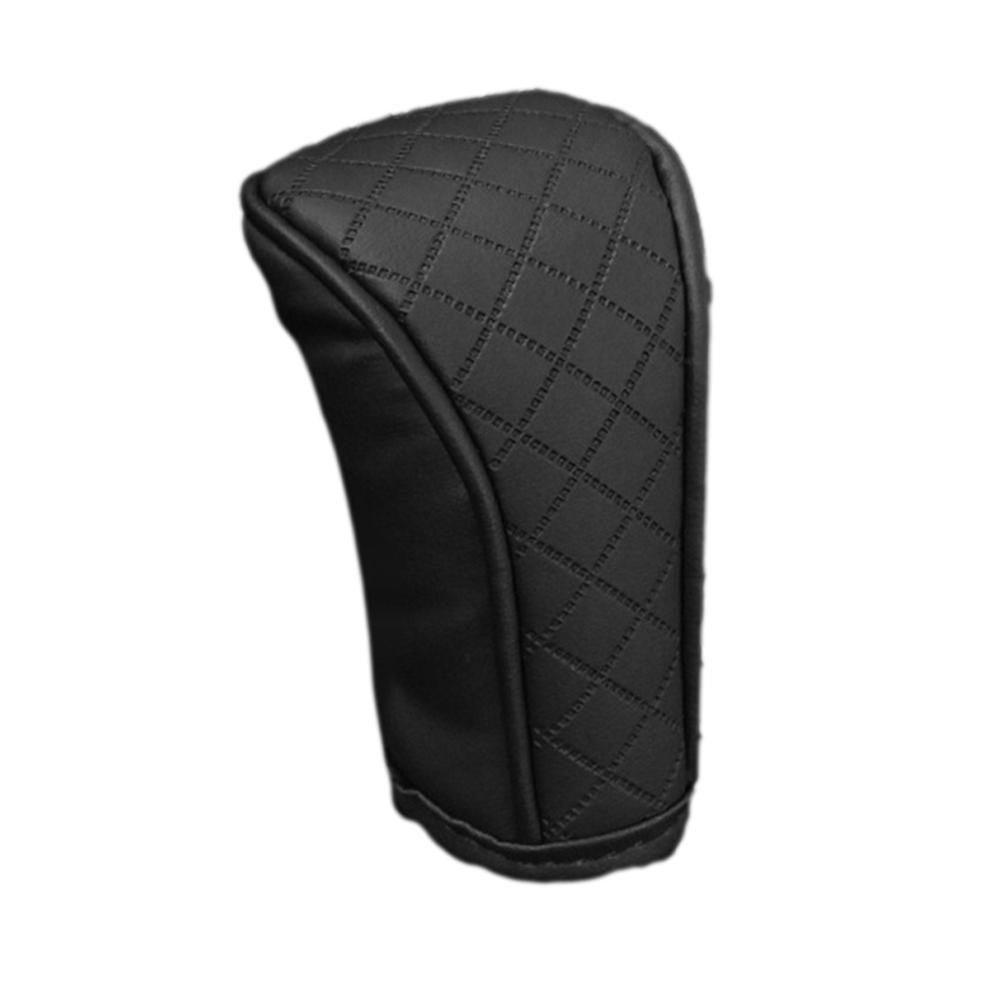 High Quality Car Shift Handle Cover PU Leather Non-slip Wear-resistant Universal Car Automatic Gear Sheath Car Decoration чёрный