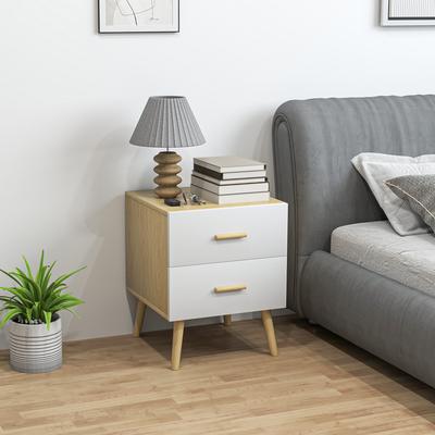 Nightstand, 2 Drawers, 40x40x50 Cm, Oak