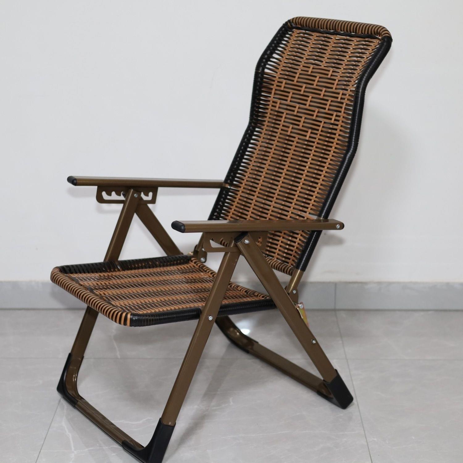 Складное ротанговое кресло-шезлонг для офиса, дома и балкона