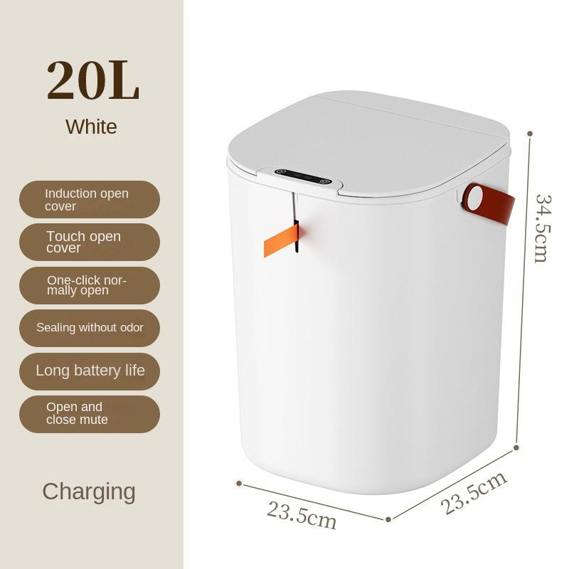 New 20L Creative Smart Trash Can Portable Drawstring Sensing Home Kitchen Toilet Garbage Sorting Storage Bucket Compost Bin Gift