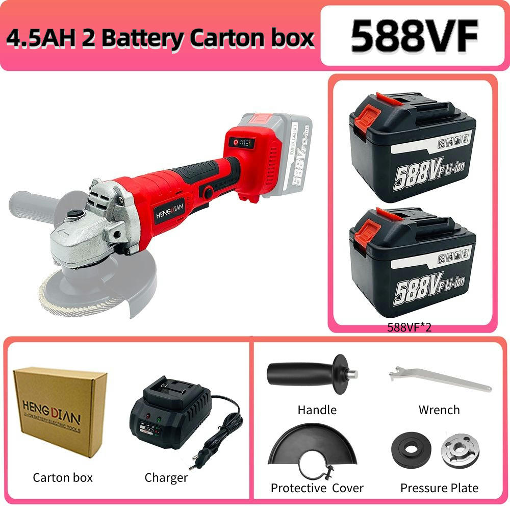 125 mm Winkelschleifer, 21 V, kabellos, wiederaufladbar, bürstenlos, elektrischer Winkelschleifer