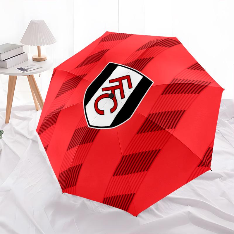 Fulham Football Club  Pattern, Automatic Folding Umbrella, Portable and Foldable Design, 8 Ribs, a Christmas or Birthday Gift.