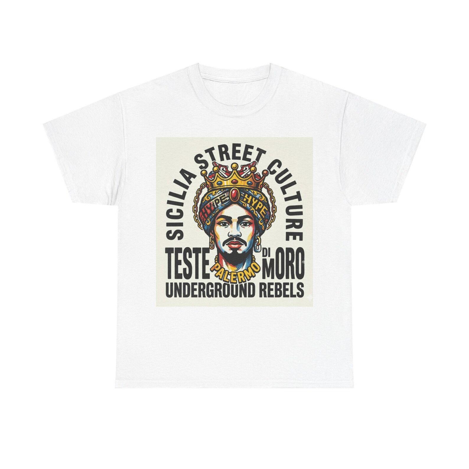 Sicilia Street Culture: Teste di Moro Graphic Tee | Palermo Underground Rebels L