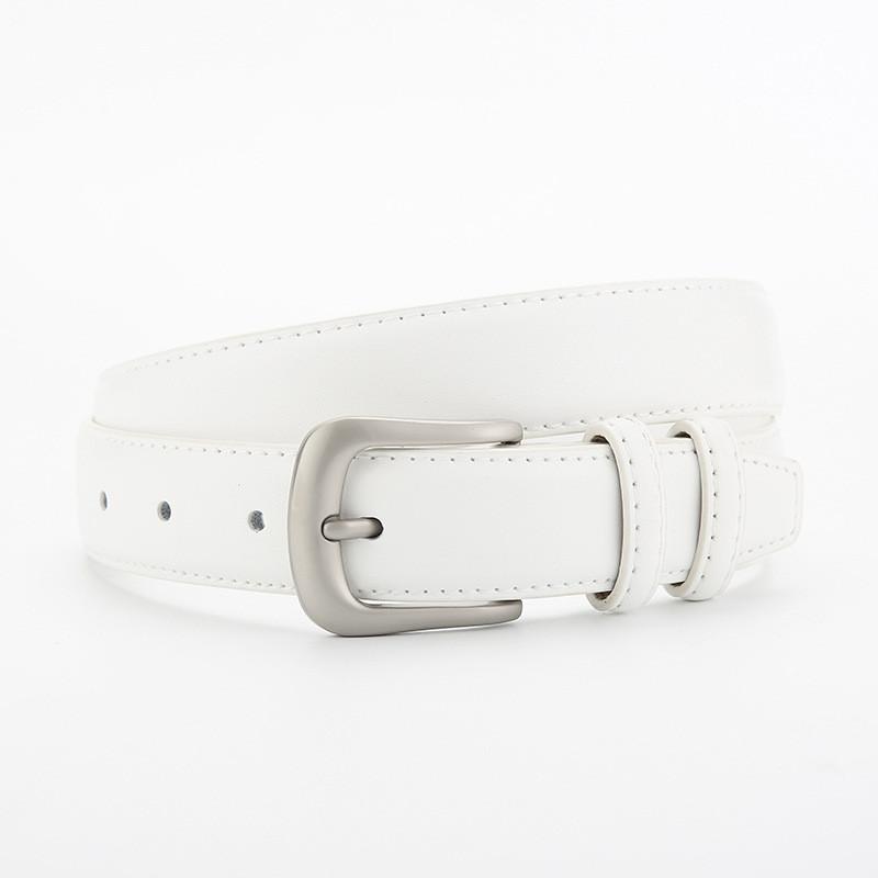 Vintage Leather Belt For Women And Men With Metal Pin Buckle And Twolayer Cowhide For Casual Dress
