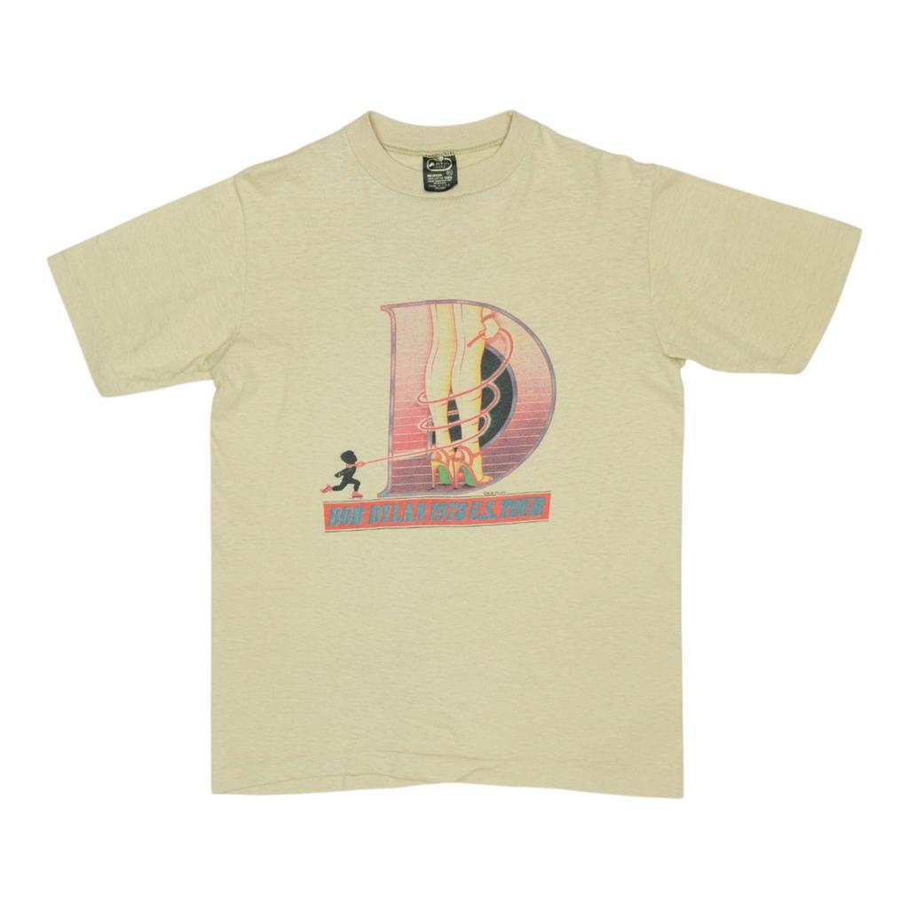 vintage 1978 Bob Dylan US Tour Shirt, 70s Vintage Country Shirt, Vintage Tour Tee, Tan Vintage Tee