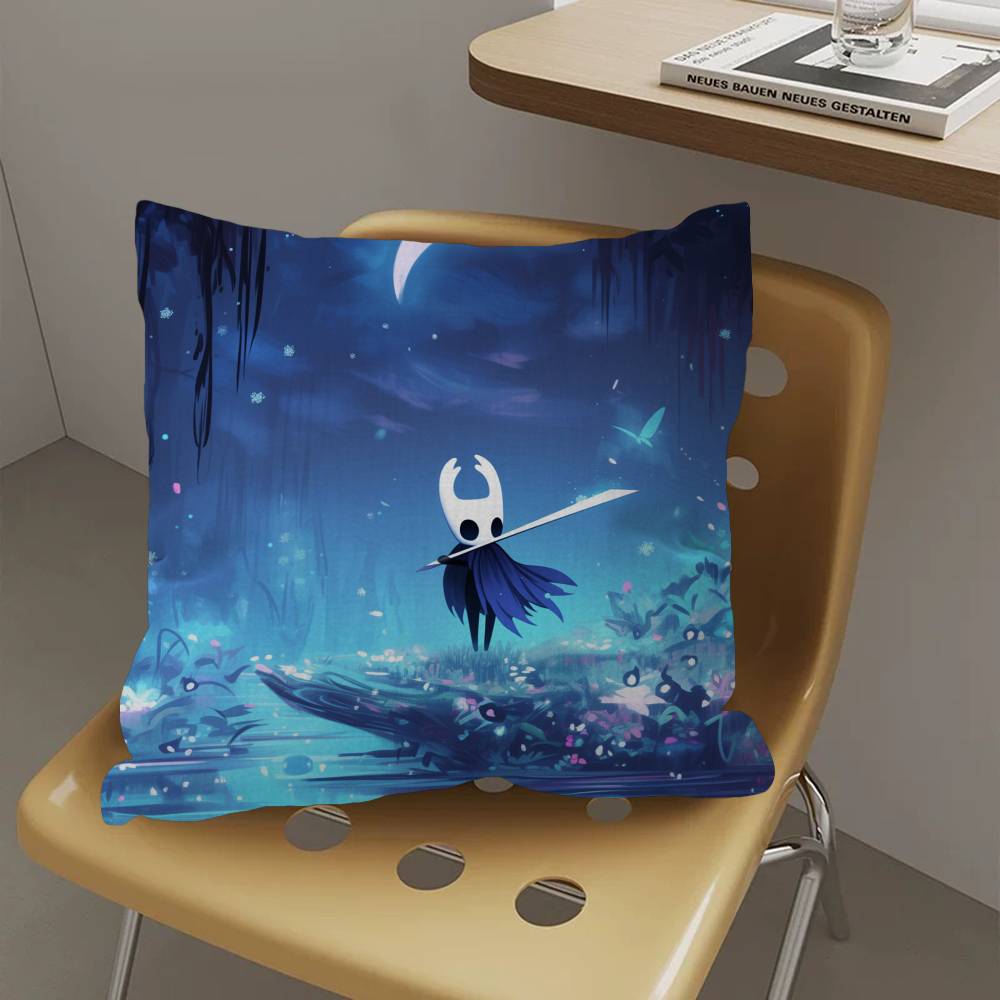 Hollow Knight Pillow Covers Cartoon Sofa Decorative Home Double-sided Printing Short Plush Cute Cushion Cover