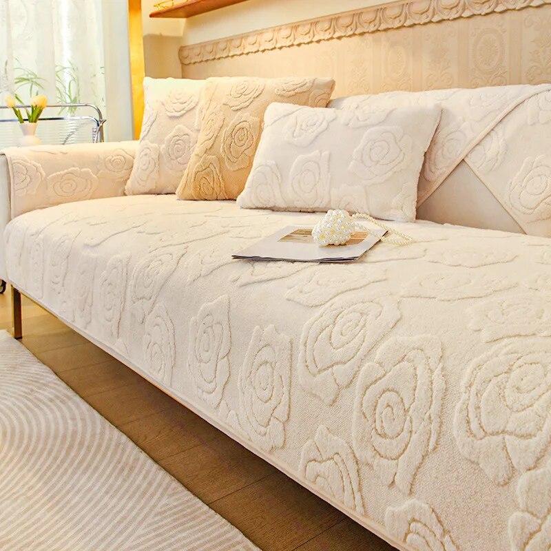 

Бархатная подушка для дивана Taffy, зимняя утолщенная теплая подушка, простая современная нескользящая крышка для дивана для гостиной, спинка, подлокотник 70x70cm 1pcs