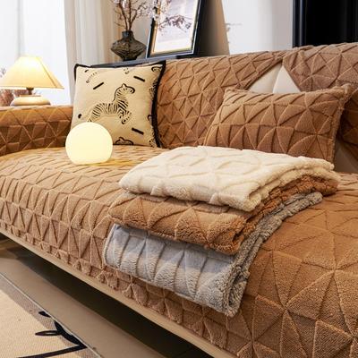 Winter Plush Warm Sofa Cushion Style Non-slip Plush Seat Cushion Nordic Four-season Universal Thickened Sofa Cover