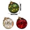 Tabletop Christmas Ornaments 3 Pieces Winter Decoration Tabletop Christmas LED Globes Ornaments For Living Room Dining Room