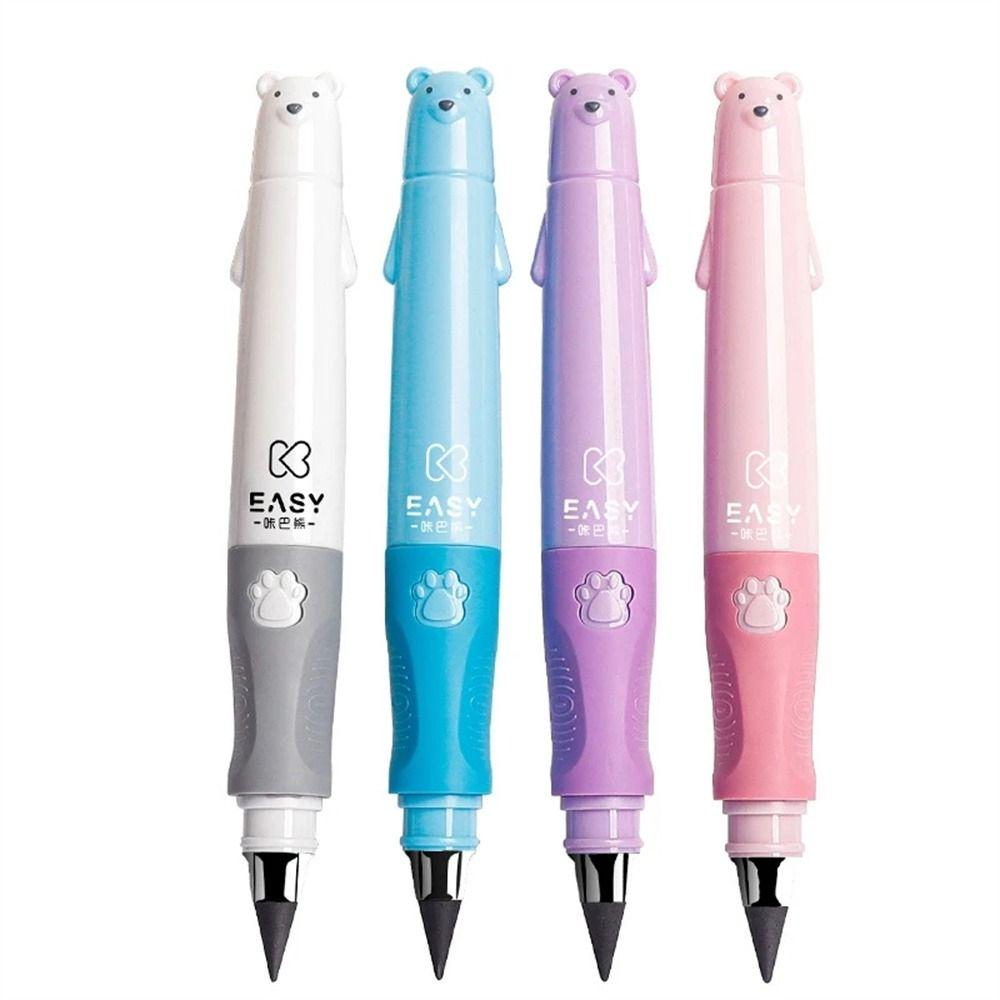 Cute Bear Unlimited Pencil Technology Writing Pencil Stationery Eternal Pencil  School Supplies
