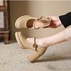 Shoes for Woman  with Medium Heels Gothic Women's Summer Footwear Japanese Style Lolita Pearl Round Toe Mary Jane Platform