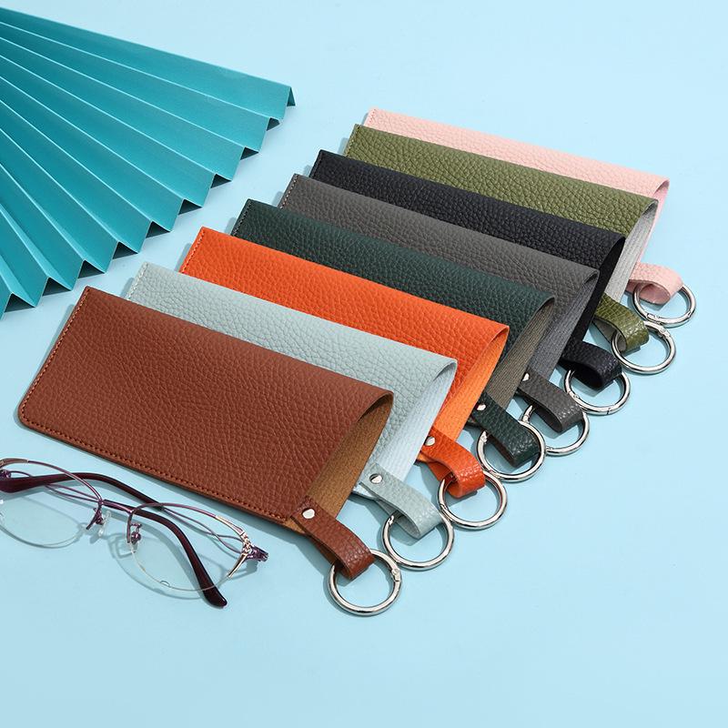 Customizable PU Portable Glasses Hanging Case for Sunglasses & Eyeglasses