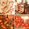 2/3/6M Christmas Decoration Artificial Maple Leaf Leaves LED Light String Lantern Garland Home Party DIY Deco Halloween New Yea