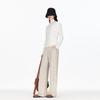 Veromoda 2025 Autumn Merino Wool Blend Contrast Double Waistband Knit Pants