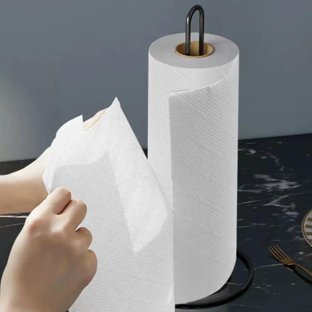 Kreativer Vertikaler Toilettenpapierhalter aus Schmiedeeisen - Mehrszenen Badezimmer Küche Esstisch Papierrollen Aufbewahrungsregal