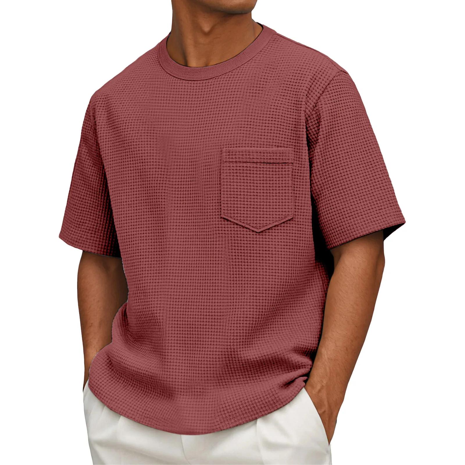 

Мужская футболка оверсайз спортивная футболка мужская топы с коротким рукавом XL розовый