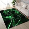 Multiple Sizes Samurai and Dragon Art Rug Pattern Carpet for Living Room Bedroom Sofa Home Decor Non-slip Floor Mat Luxury Gift
