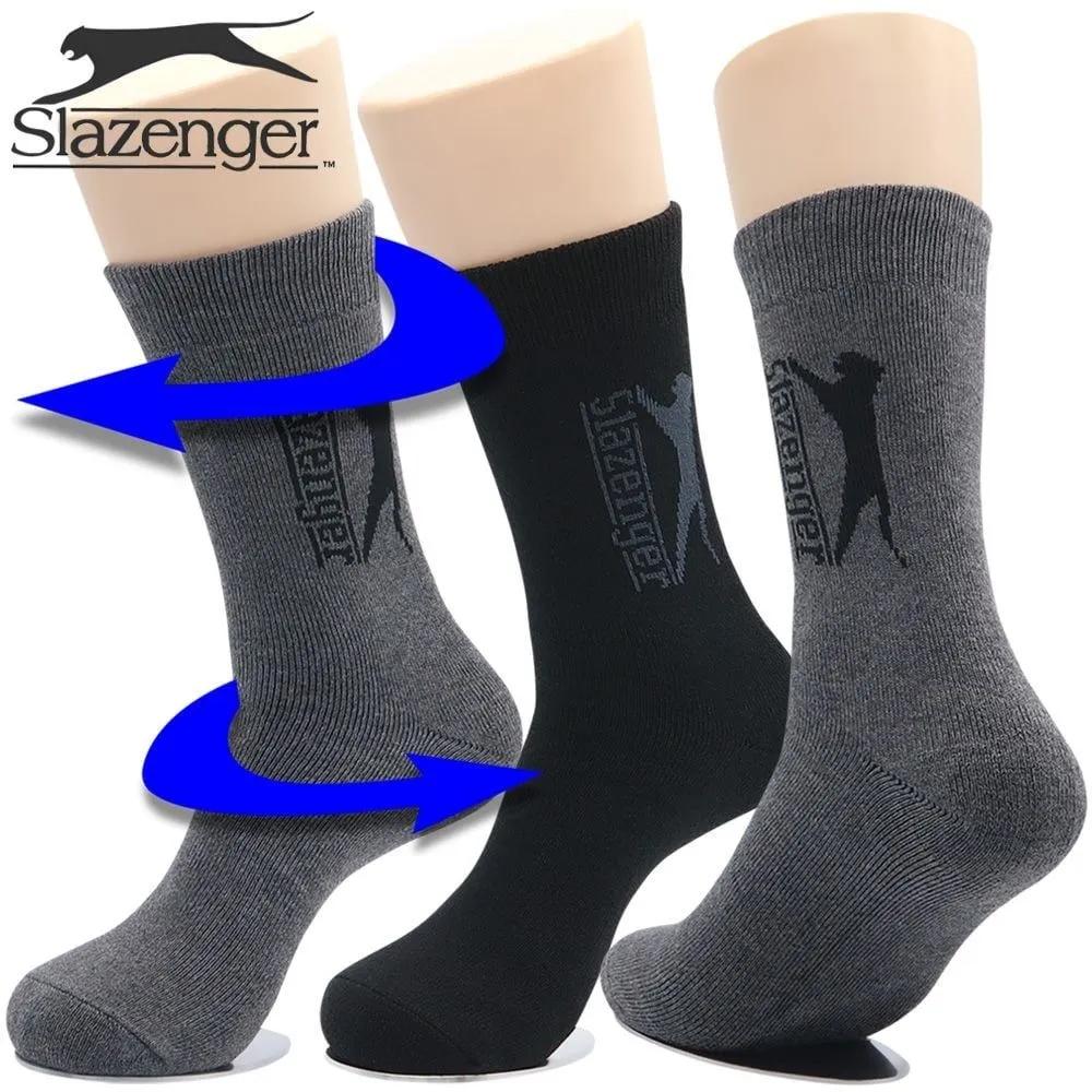 4 Pairs of Slazenger Men s Plain Logo Whole File Sports Socks 4 pairs of black