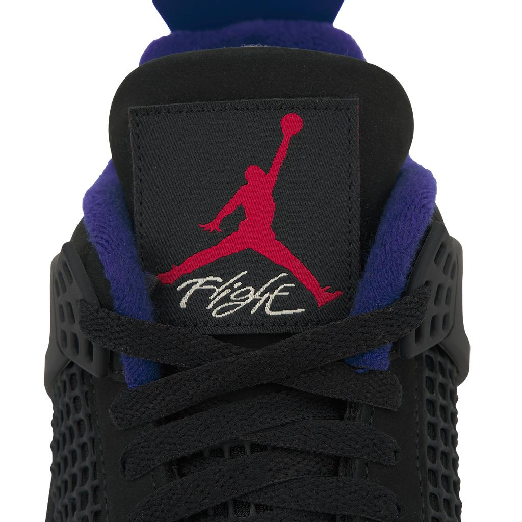 Air Jordan 4 Retro Rare Air - White Lettering Men Sneakers Black Fire-Red Deep-Royal-Blue FV5029-003